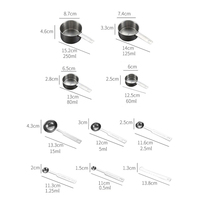 UPORS 8/10 sztuk ze stali nierdzewnej miarki i zestaw łyżek Deluxe Premium do układania w stos łyżki narzędzia do domu akcesoria kuchenne 2